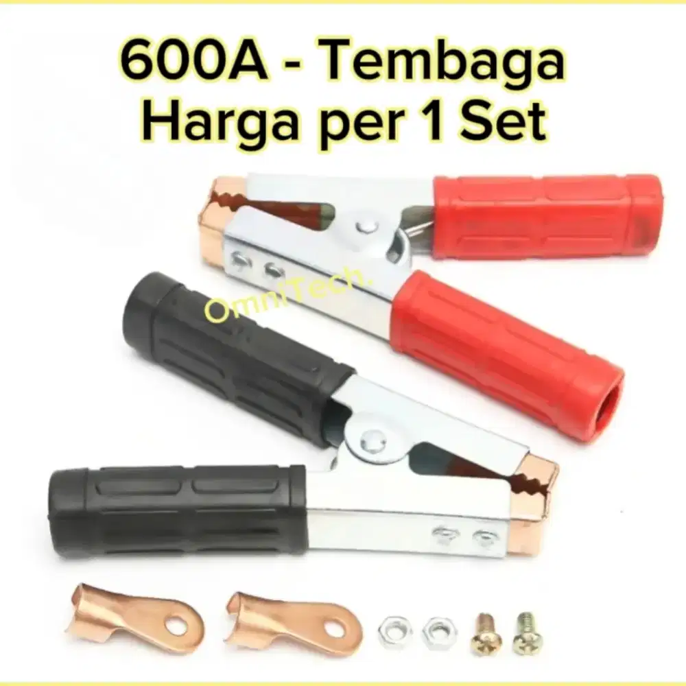 Jepit Jepitan Kepala Karet Jumper Aki Besar 600A Charger Accu Mobil