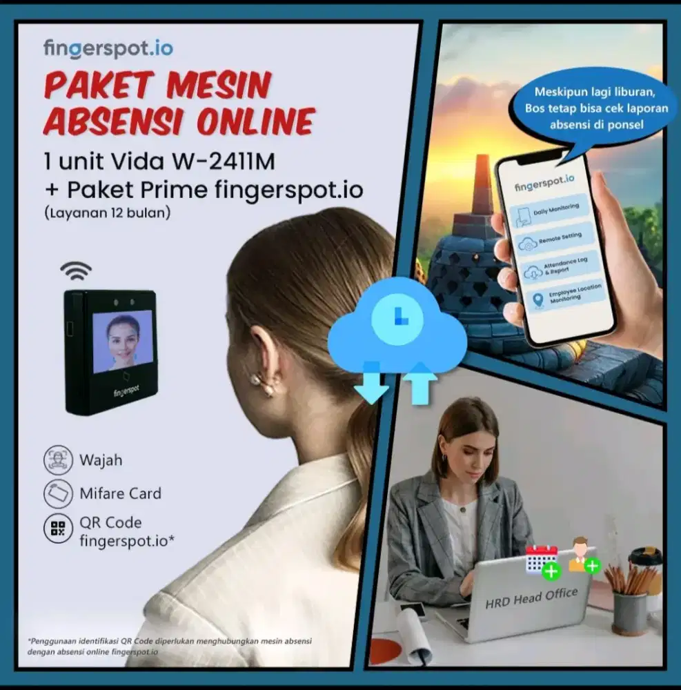 Mesin Absensi Fingerspot Vida W-2411M