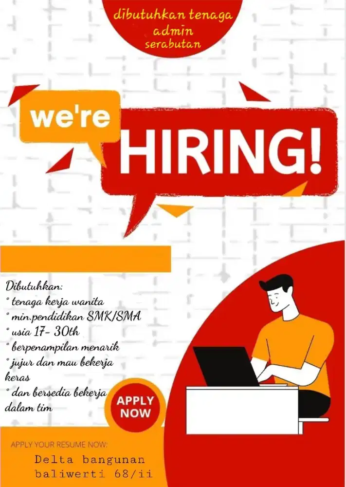 Dicari tenaga kerja serabutan