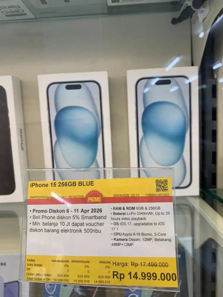 iPhone 15 256GB BLUE