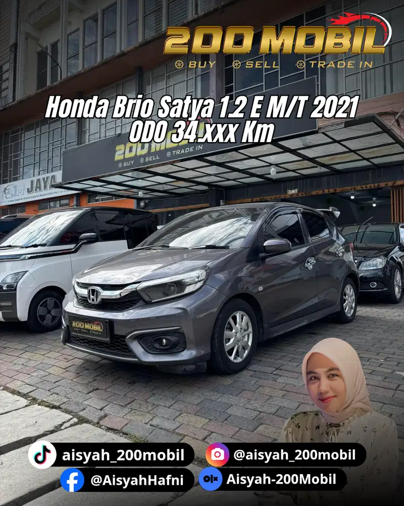 Honda Brio Satya 1.2 E M/T 2021 Bensin