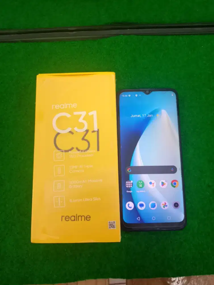 realme C31 ram 4/64gb lengkap mulus