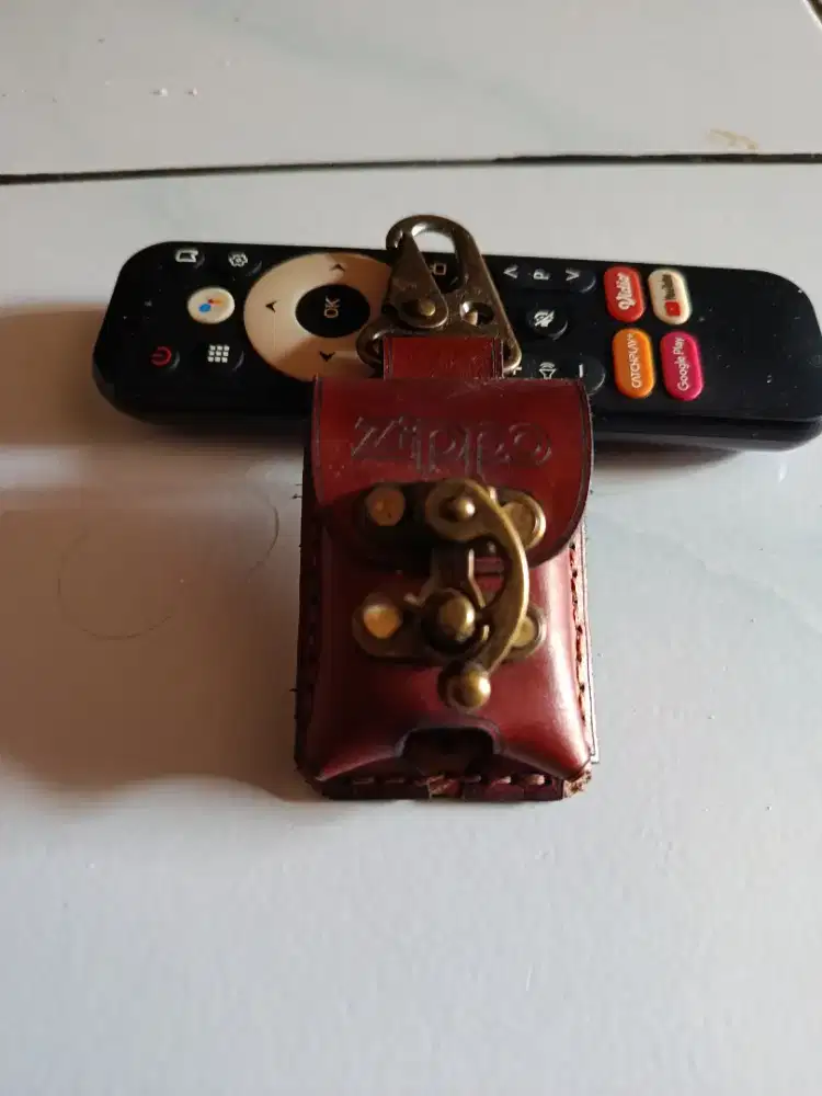 Pounch Zippo kulit asli vintage like new