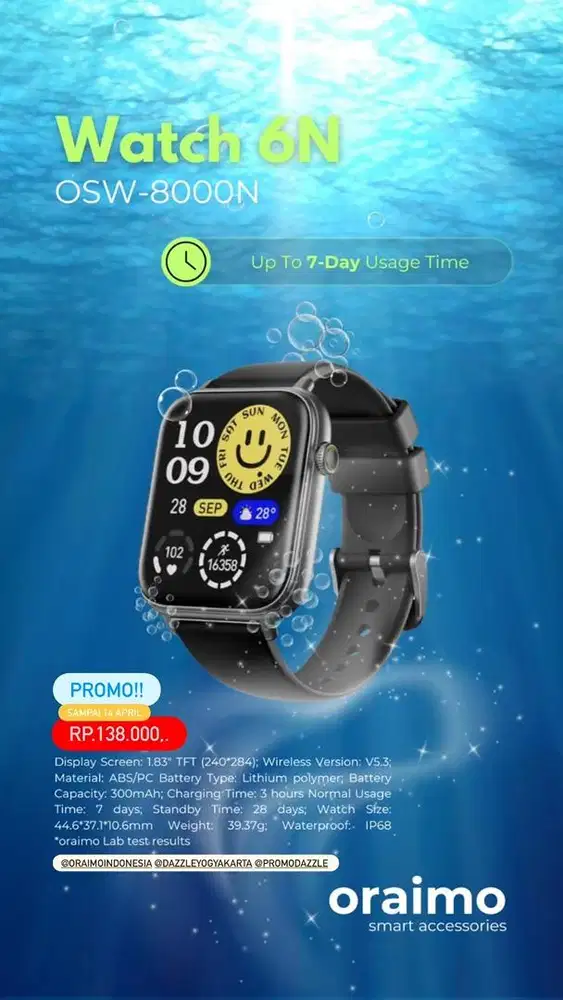 Smartwatch Oraimo Watch 6N OSW-8000N