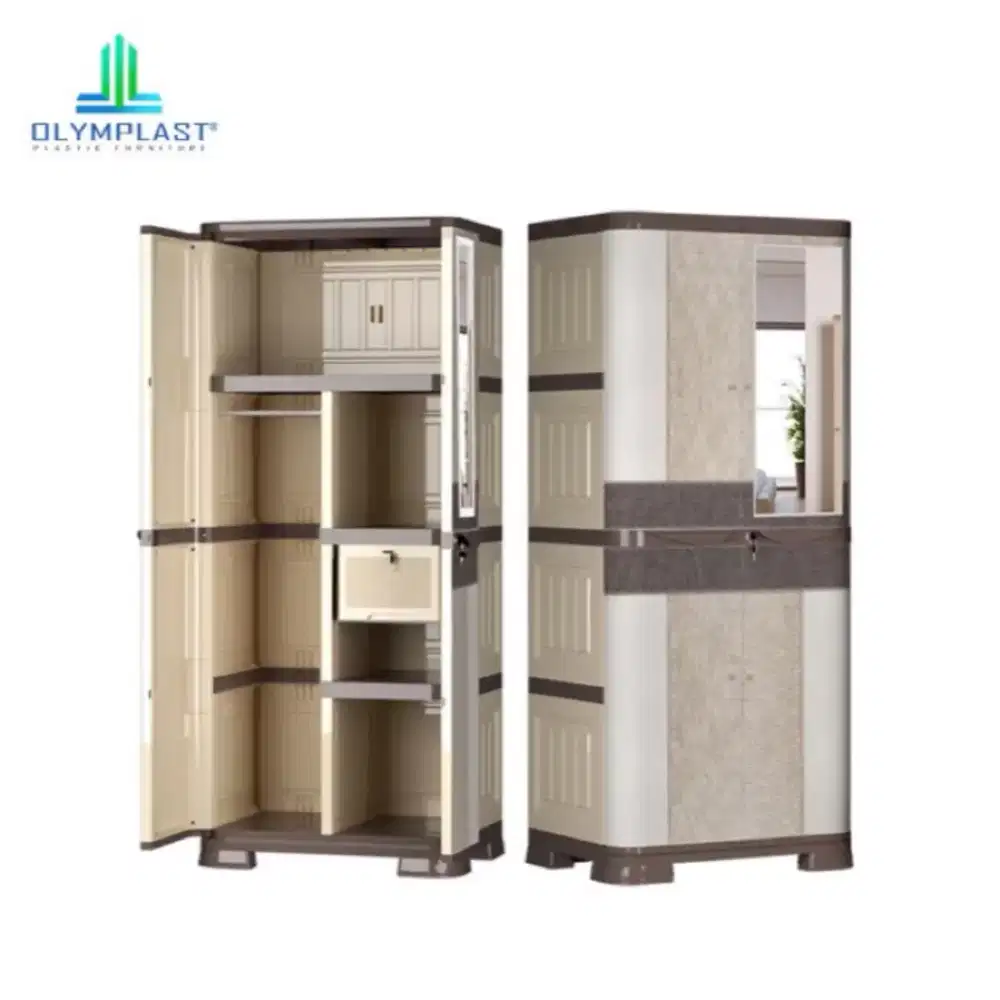 Lemari Plastik 2 Pintu Olymplast SCOC 2P Series Murah Jogja(Ars)