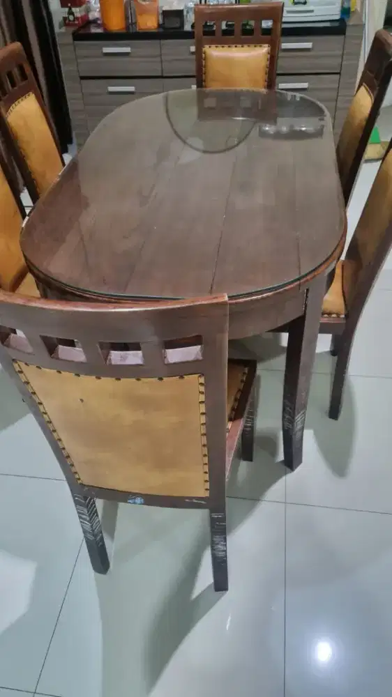 Meja makan jati asli jepara