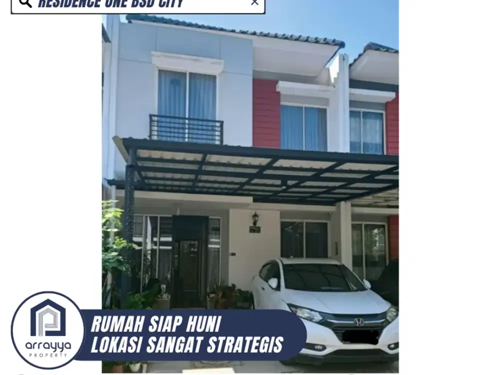 DIJUAL RUMAH CANTIK SIAP HUNI  LOKASI STRATEGIS DI RESIDENCE ONE BSD CITY (HRB212)