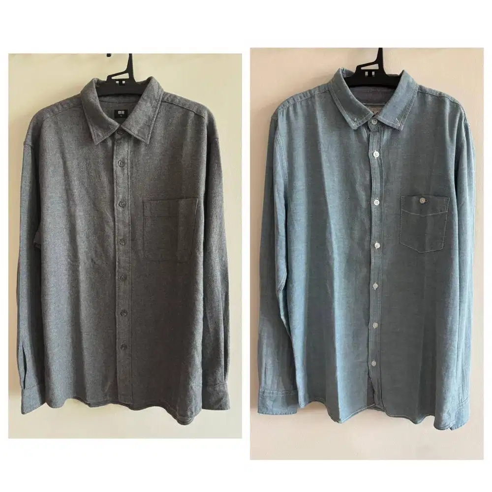 Kemeja Uniqlo & Cotton On