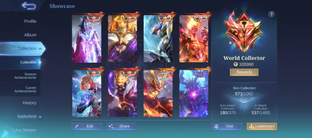 Jual akun ML kesayangan