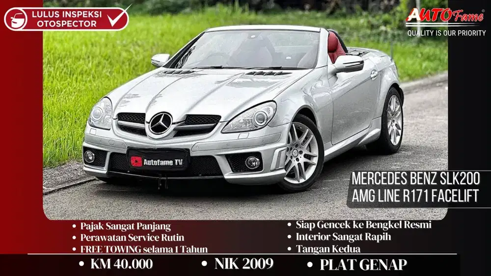 KM40RB Mercedes Benz SLK200 AMG Line R171 Facelift Silver On Red 2009