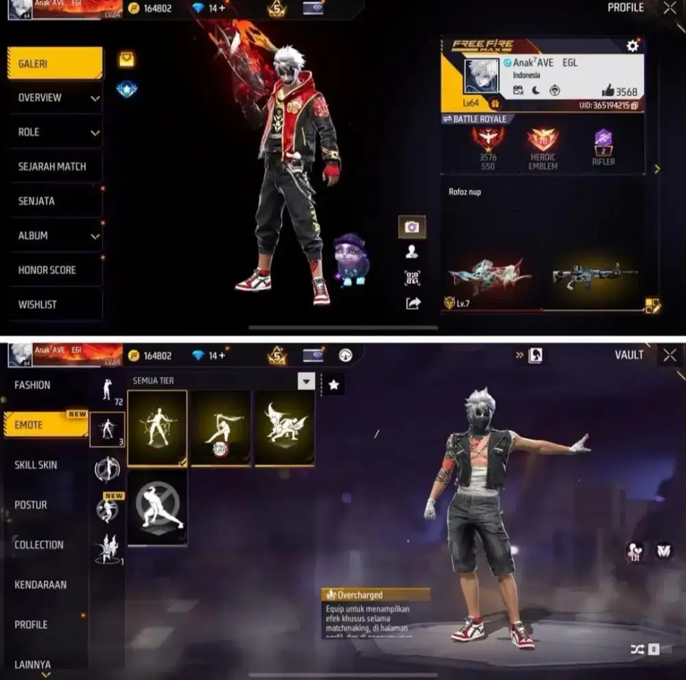 AKUN FF SPEK SULTAN OLD