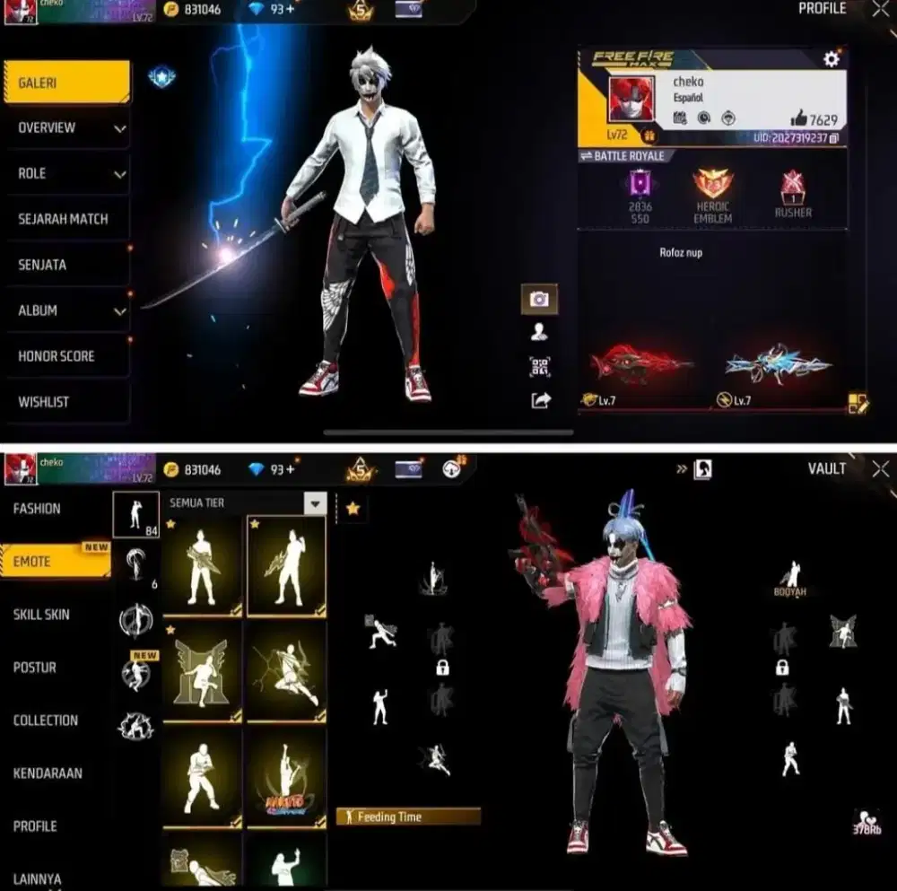 AKUN FF SULTAN OLD SPEK GG