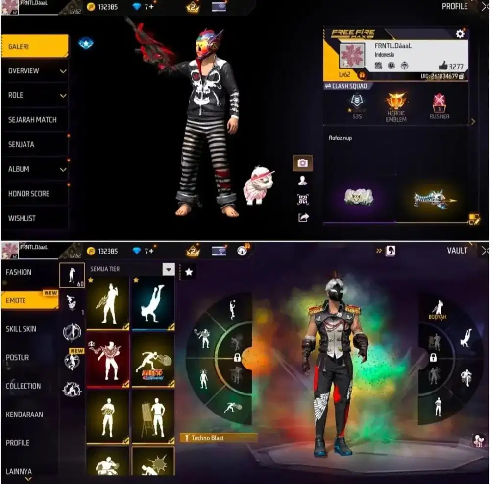 AKUN FF SPEK GG OLD 2018