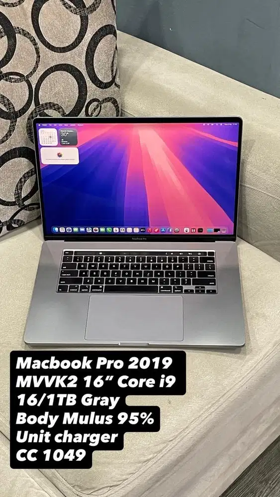 Macbook Pro 2019 MVVK2 16” Core io9 16/1TB Gray