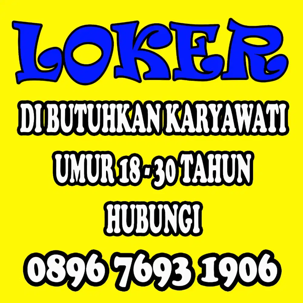 loker untuk karyawati perempuan