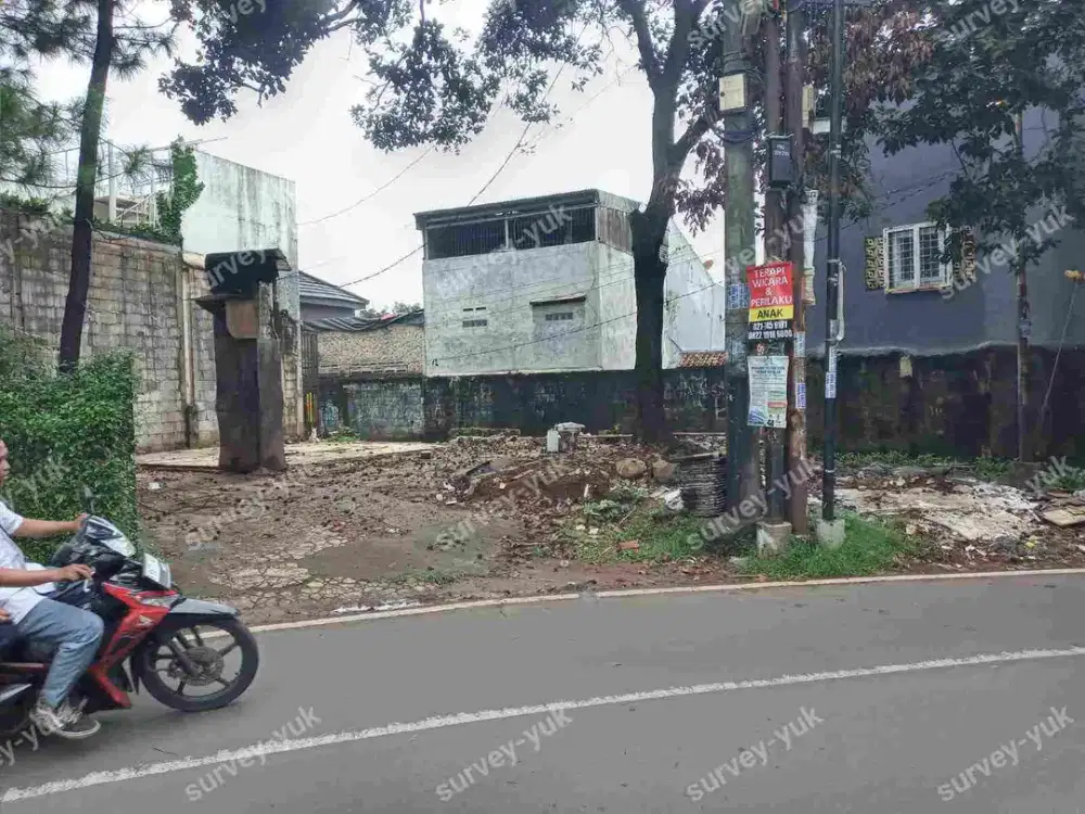 Disewakan tanah kosong 130 m2 shm pinggir jalan pondok ranji