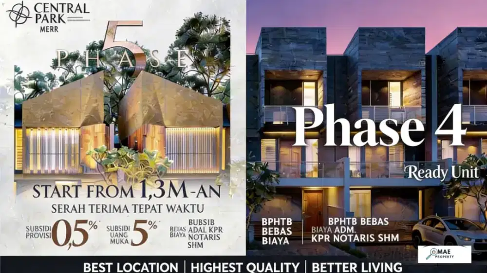 Central park merr tahap 5 rumah surabaya timur