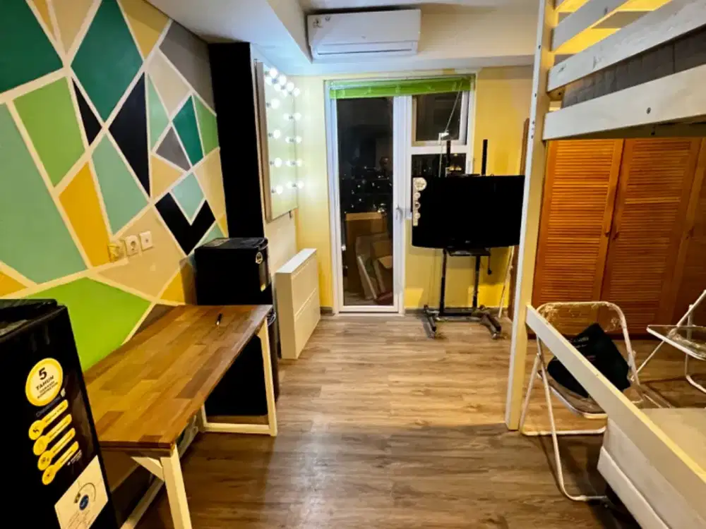 FOR SALE STUDIO AT MAHATA MARGONDA FULLY FURNISHED NEW RENOVATED ONLY 650 MIO IDR