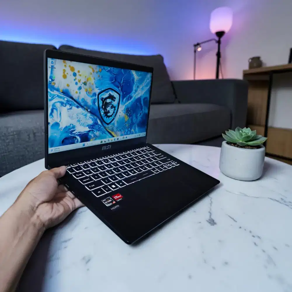 MSI Modern 14 Ryzen 5 Ram 16/512gb Ssd Windows 11 Siap Pakai COD