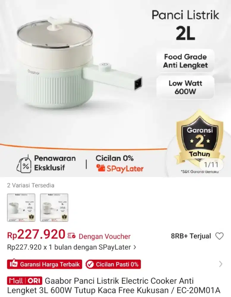 Kompor listrik gaboor