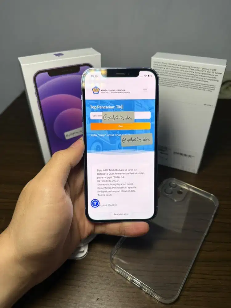 iPhone 12 Beacukai 128GB Dual SIM Fisik