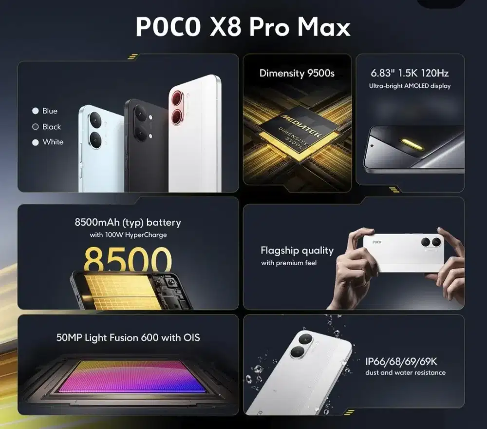 Poco x8 pro max 512gb ram 12gb BNIb