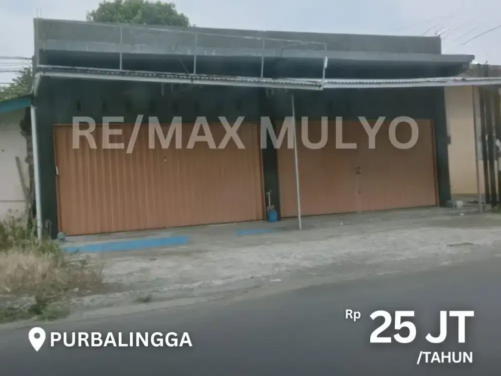 Disewakan Murah Ruko Luas Strategis Area Purbalingga!