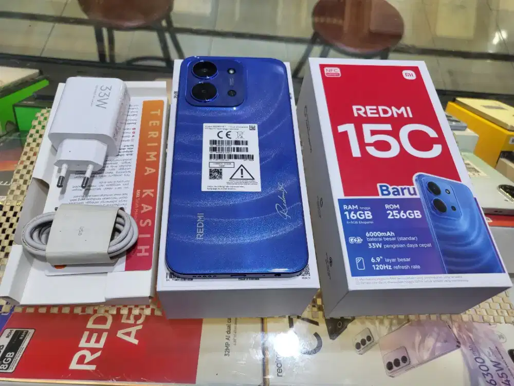 REDMI 15C RAM 8+8/256GB LIKE NEW PEMAKAIAN SINKAT AJA GARANSI RESMI