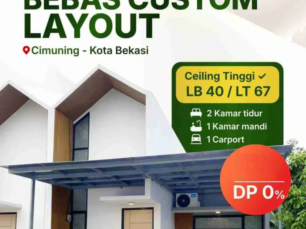 Jual Rumah Baru Siap Huni Di Cimuning Mustika jaya Bekasi Timur Murah, Bisa KPR