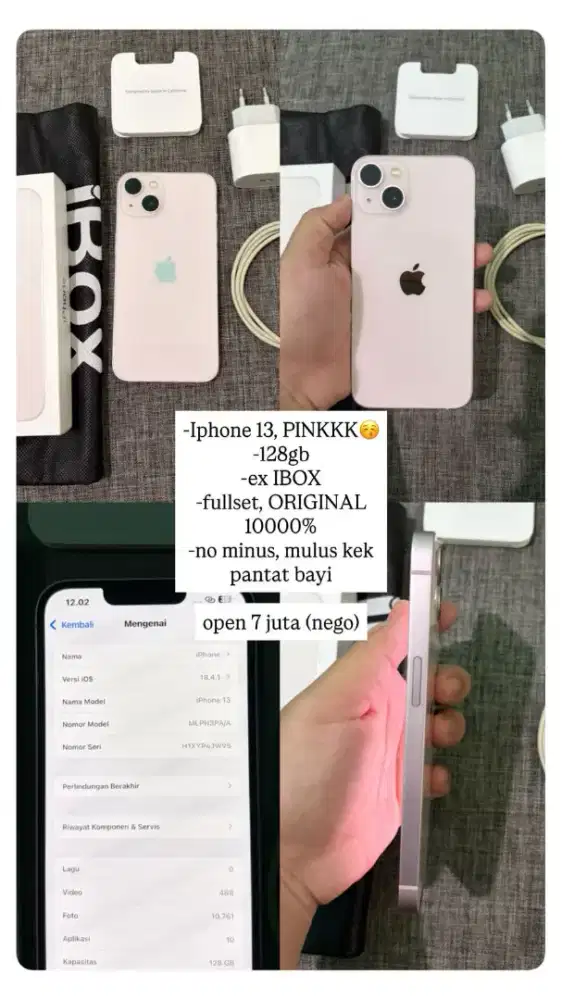 I phone 13 basic 128gb jos jis