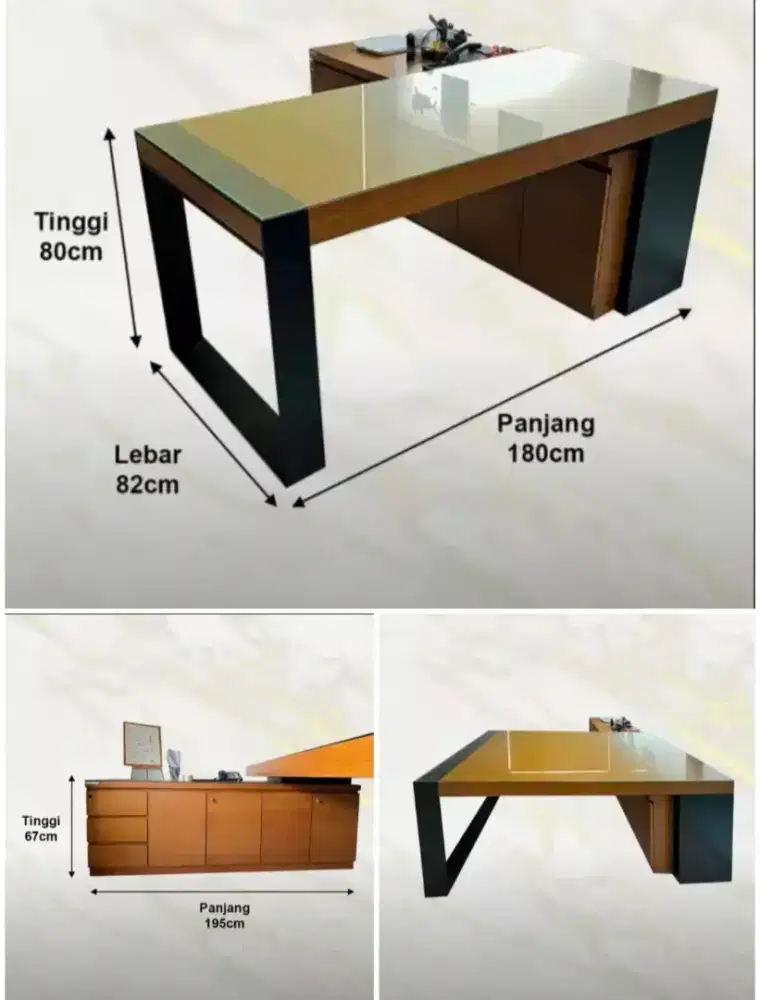 Meja kantor direktur bentuk L