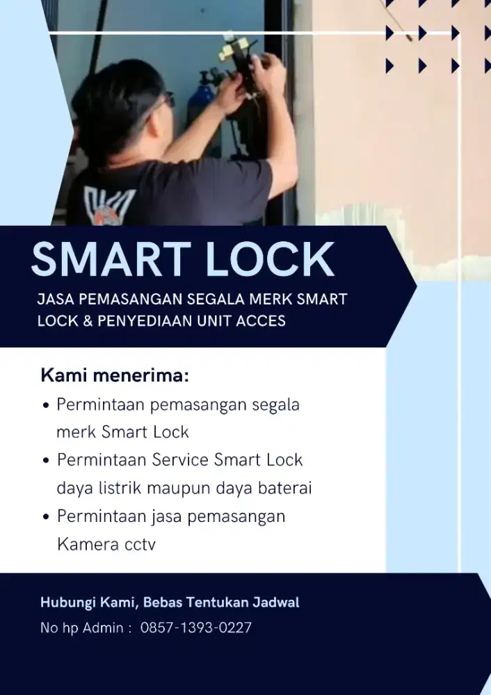 JASA PEMASANGAN SEGALA MERK SMART LOCK DAN JUAL PRODUK SMART LOCK