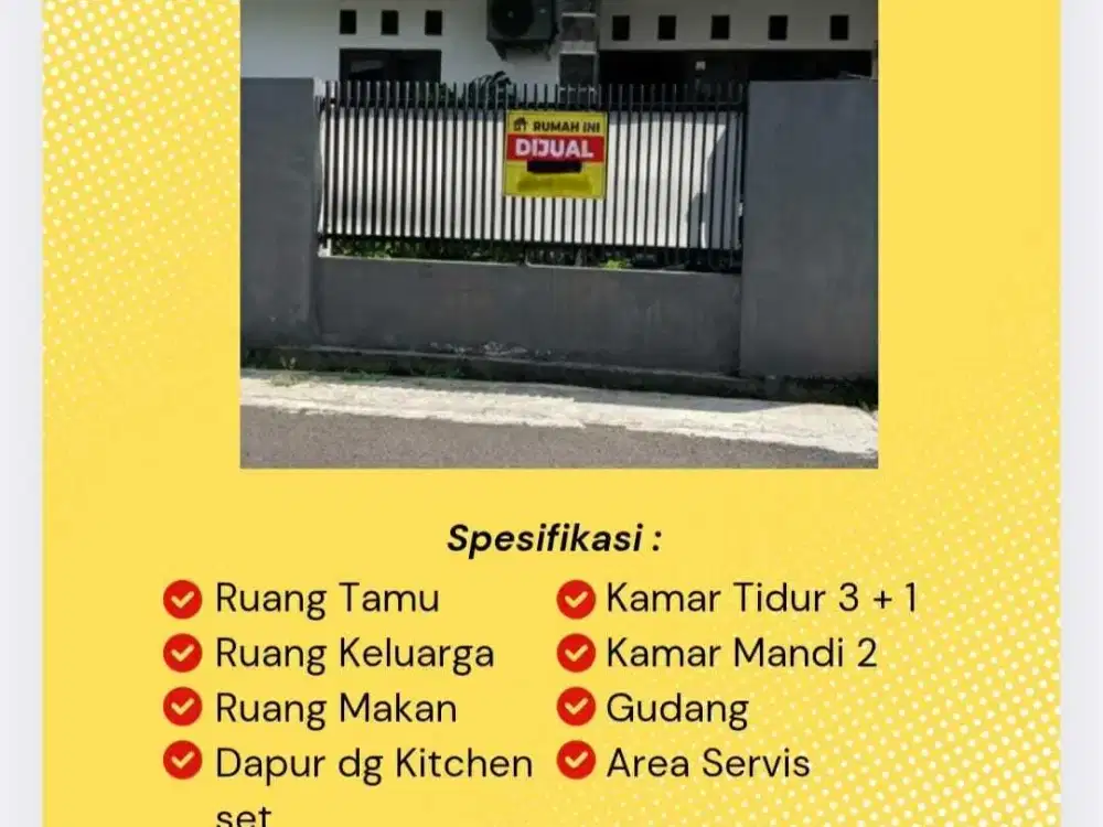 RUMAH DIJUAL MURAH DALAM KOMPLEK PALAPA PASAR MINGGU