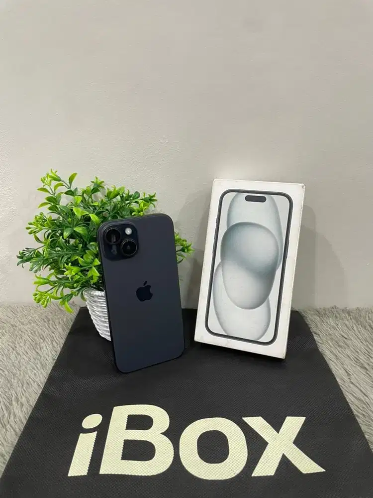 IPhone 15 256GB iBox Black mulus Fullset Ori BH 85% 3Utool 98 Permanen