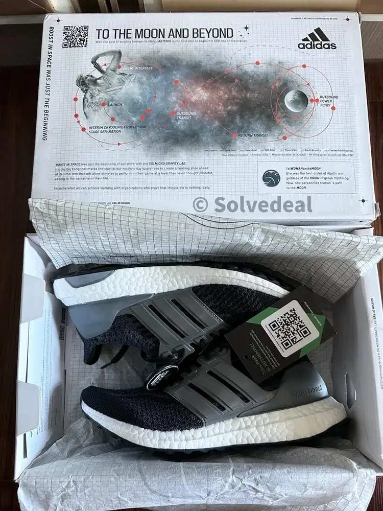 Sepatu Running Adidas Ultra Boost 5.0 DNA NASA Black Carbon Original