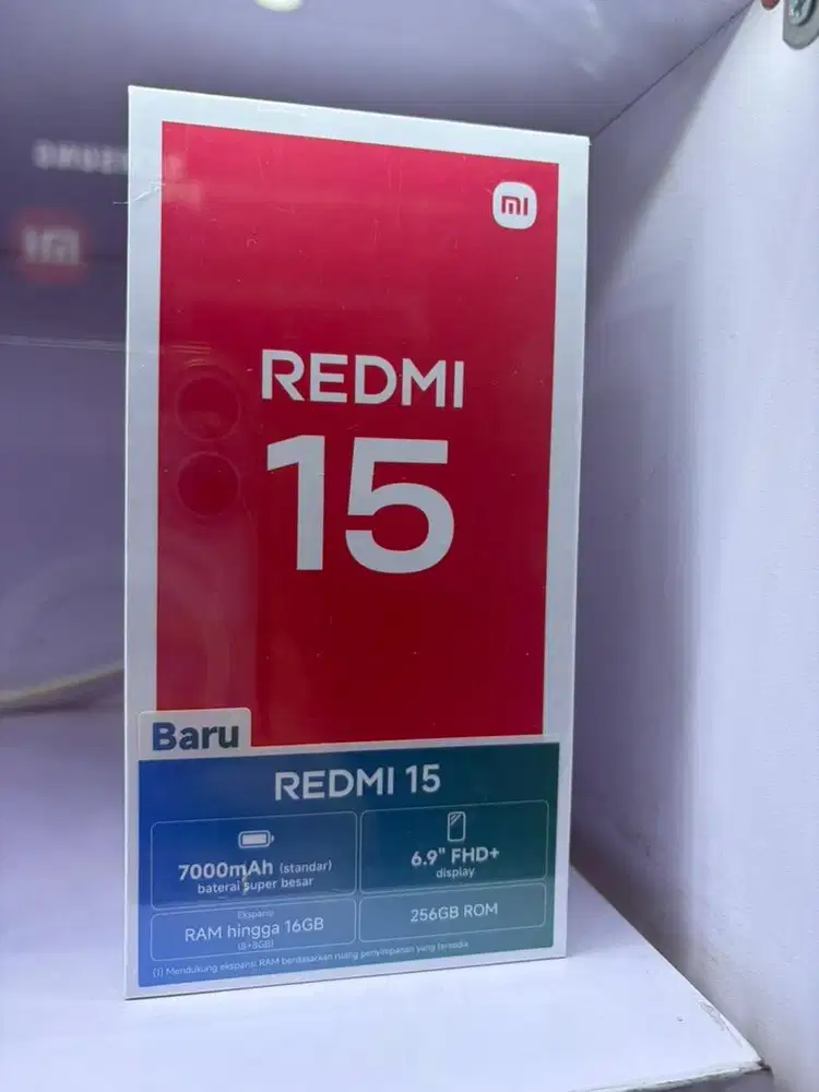 Redmi 15 Ram 8/256gb baru garansi resmi nasional 15 bulan