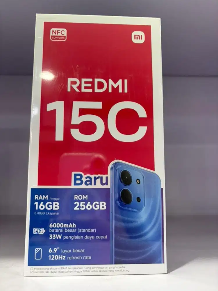 Redmi 15C Ram 8/256gb baru garansi resmi nasional 15 bulan