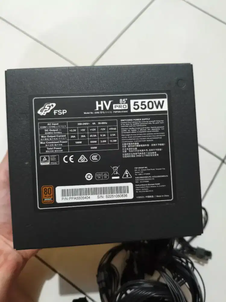 PSU/power supply FSP HV PRO 550w 80+ Bronze