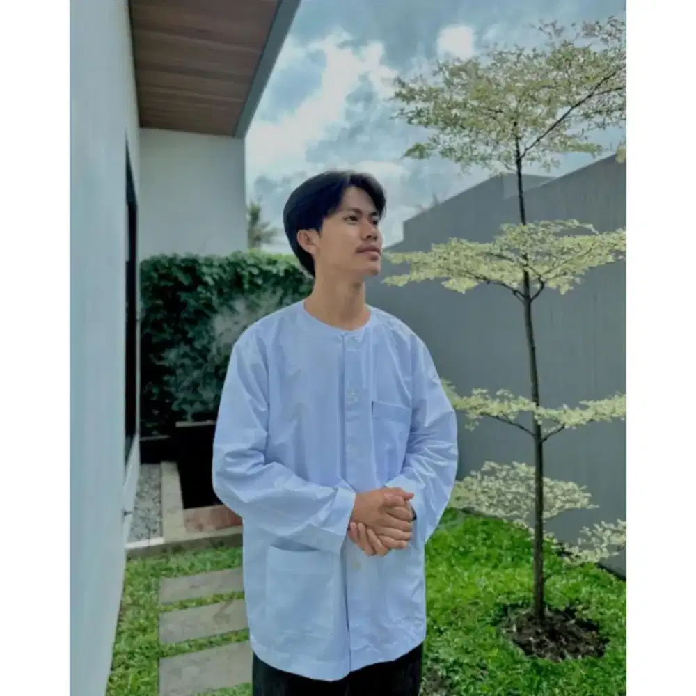 Baju koko biru muda sz m