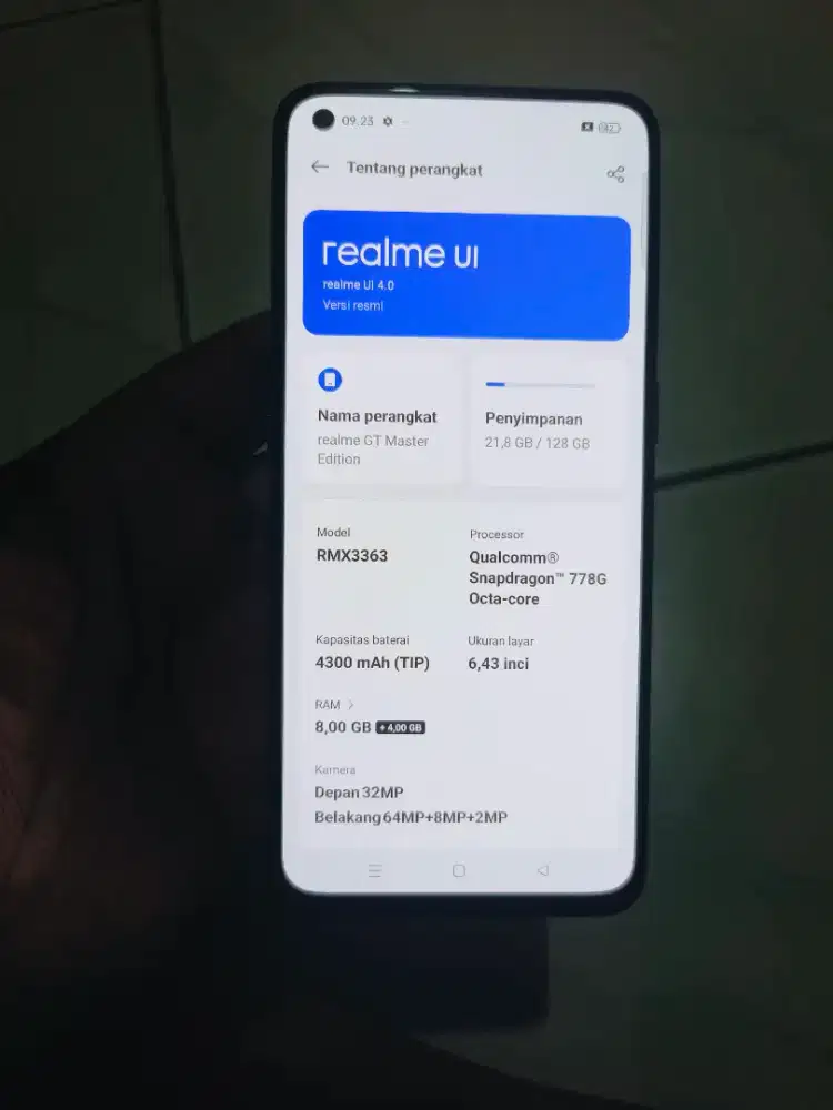REALME GT MASTER EDITION 8/128GB Unit dan Box