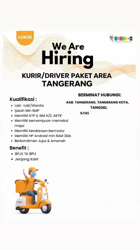 Loker Kurir SPX Shopee All Tangerang