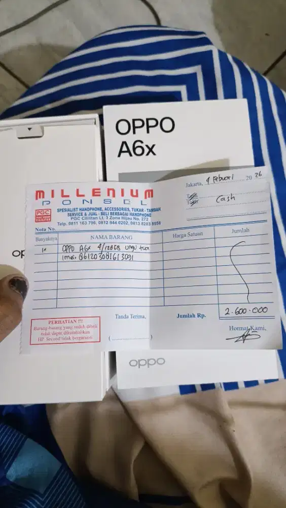 Oppo A6X Ram 4+8/128