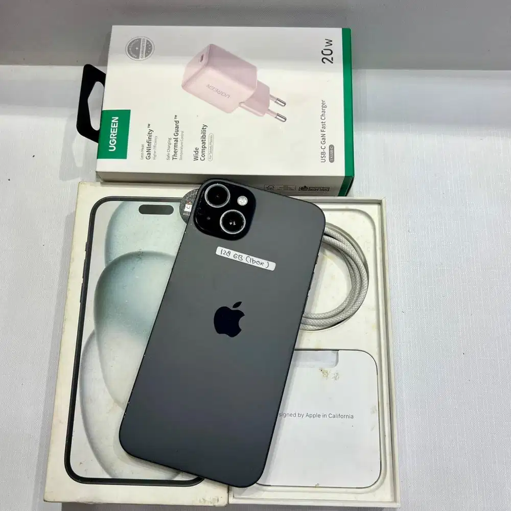 iphone 15 plus 128gb resmi ibox mulus fullset original no minus