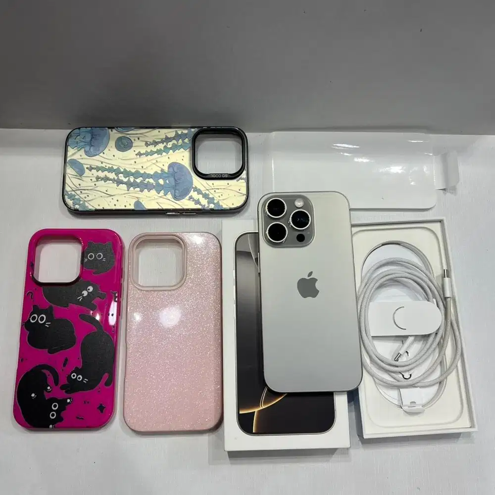 iphone 16 pro 128gb resmi ibox fullset ori garansi on bunus case bnyak
