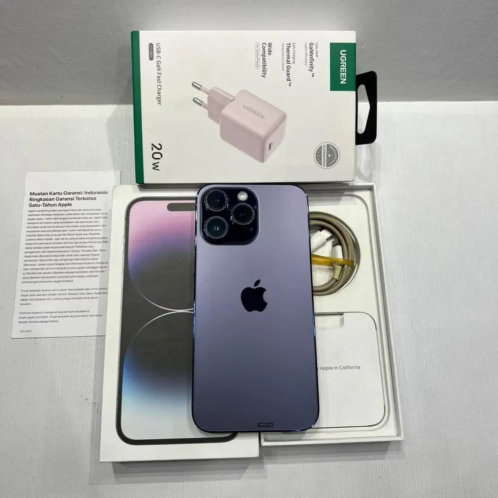 iphone 14 promax 256gb resmi ibox fullset original part masih original