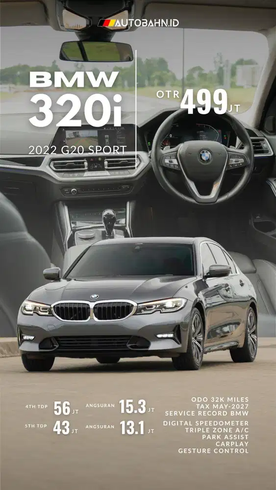 Big BoyZ Dream! BMW 320i Sport 2022 New Model Warranty