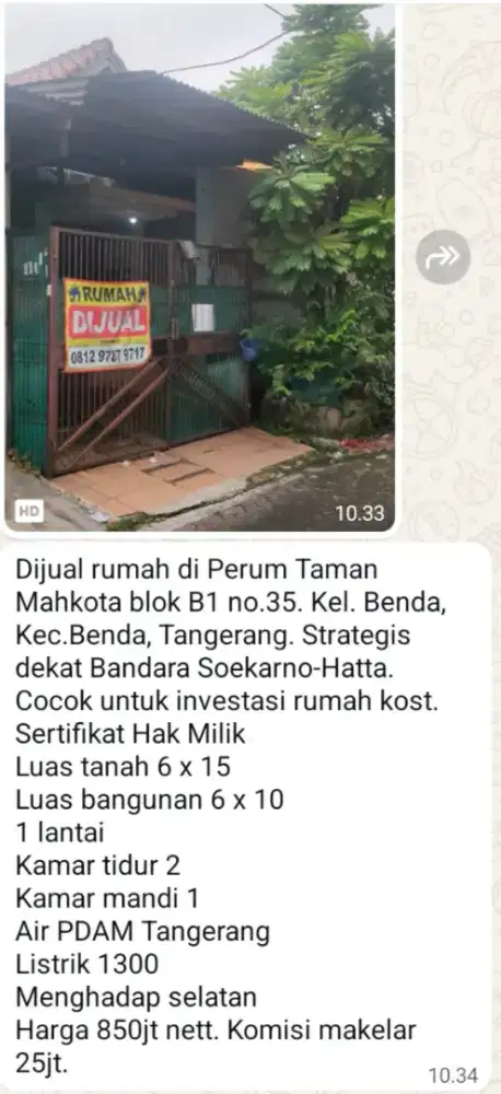 Rumah perum taman mahkota