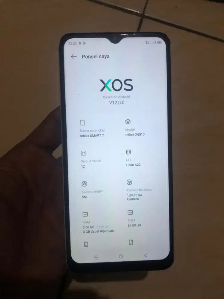 Infinix srmat 7 ram 3+3 64gb