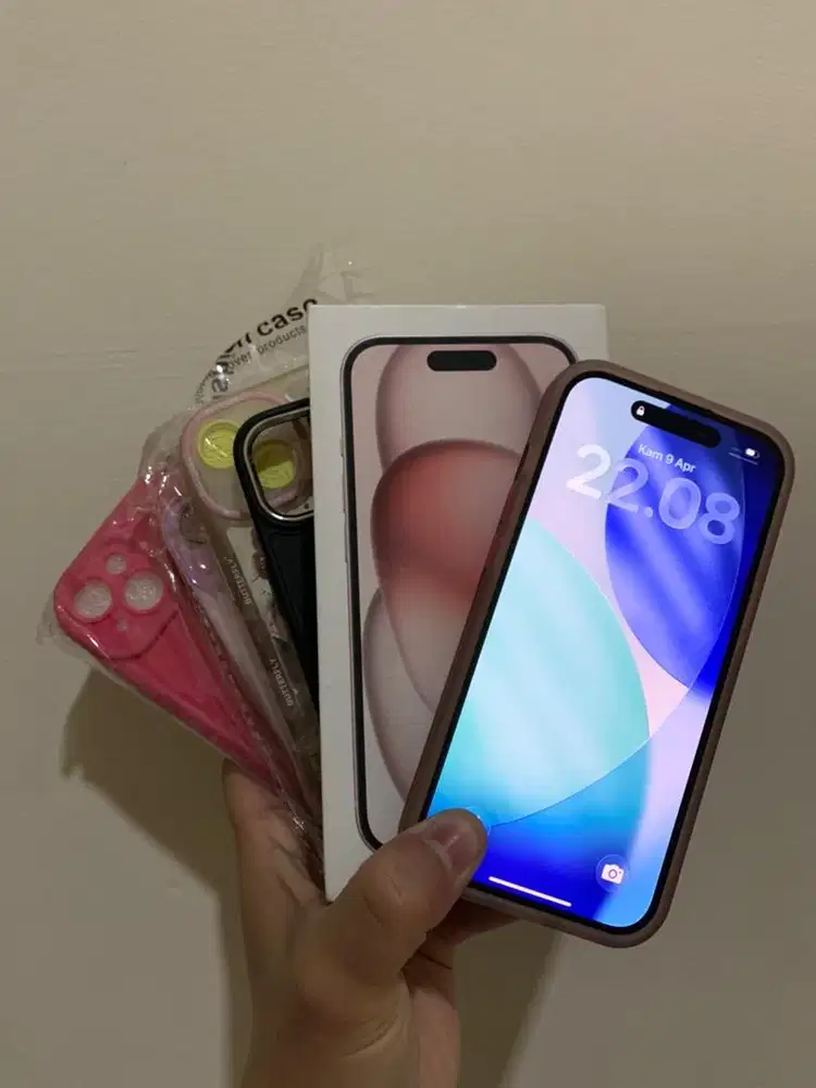 iPhone 15 128gb Pink iBox/Digimap Fullset Original Bonus Banyak