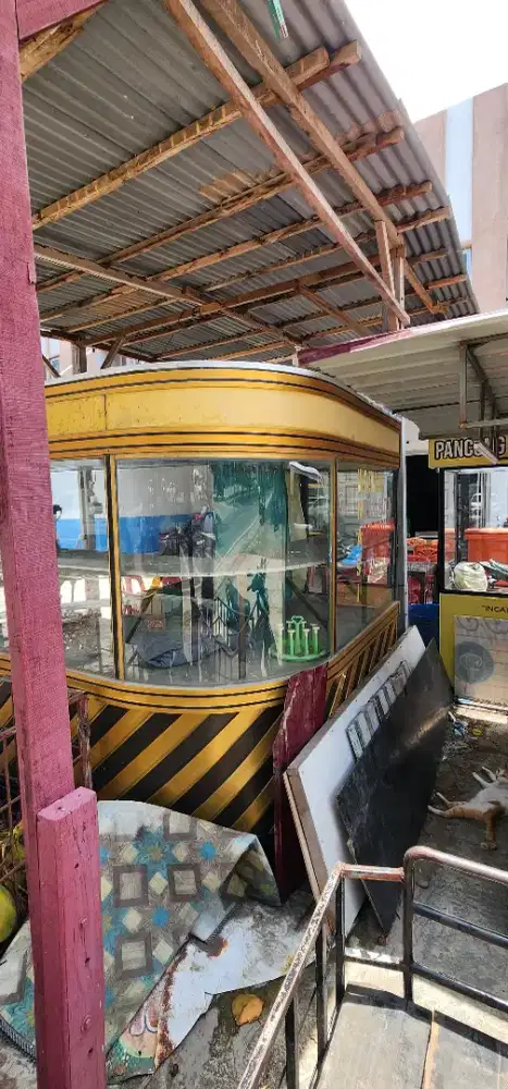 Steling/rak nasi kaca lengkung